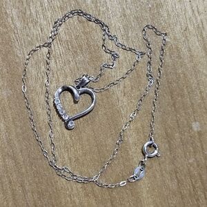 Vintage Ralph Lauren Silver Heart Necklace
